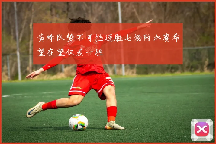 黄蜂队势不可挡连胜七场附加赛希望在望仅差一胜